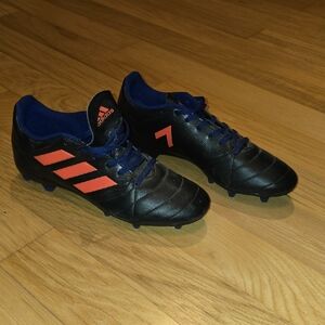 Adidas Kids Black and Orange Sneakers